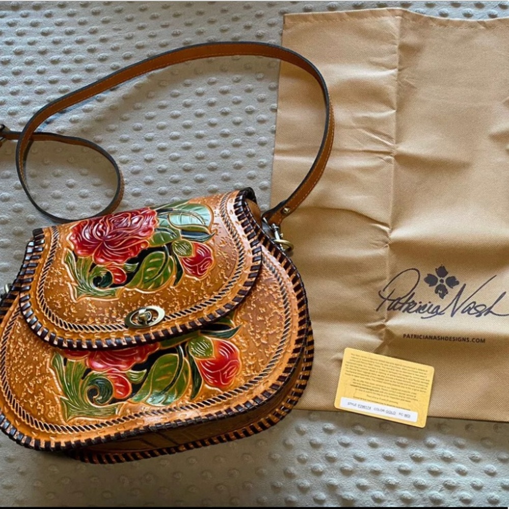 Patricia Nash Arezzo Tooled Leather Bag